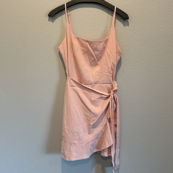 PRINCESS POLLY COTTAGE HILL MINI DRESS IN BLUSH - Picture 3 of 7
